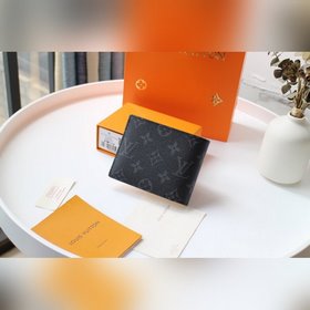 LV Модель M60895 Кошелек с логотипом из серии Damier Graphite Ca