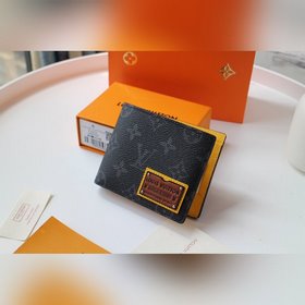 LV Модель M60895 Кошелек с логотипом из серии Damier Graphite Ca
