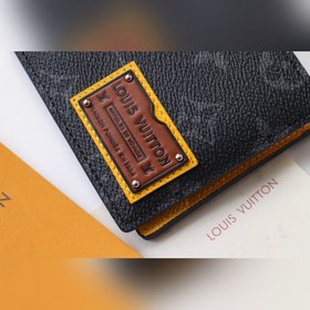 LV Модель M60895 Кошелек с логотипом из серии Damier Graphite Ca