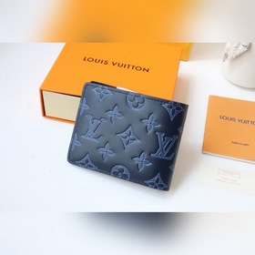 LV 【MULTIPLE Кошелек с тиснением синего цвета】 Артикул M80422/6