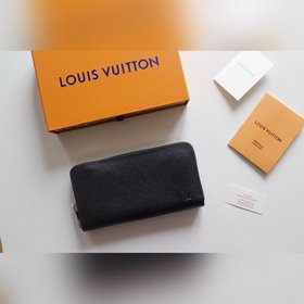 LV Кошелек на молнии, модель N60017, крестообразный узор Практичн