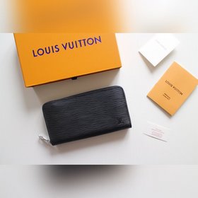 LV Кошелек на молнии, модель N60017, крестообразный узор Практичн