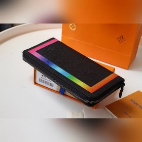 LV Модель M30569 Сумка на молнии Кошелек Rainbow Zippy вертикаль