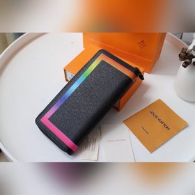 LV Модель M30569 Сумка на молнии Кошелек Rainbow Zippy вертикаль