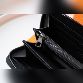 LV Модель M60017 Черный цветок Кошелек Zippy на молнии В честь тр