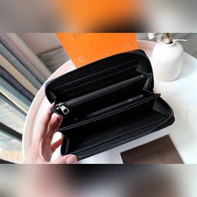 LV Модель M60017 Черный цветок Кошелек Zippy на молнии В честь тр