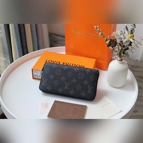 LV Модель M60017 Черный цветок Кошелек Zippy на молнии В честь тр