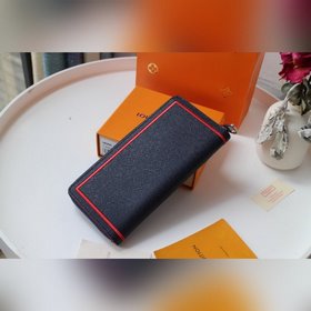 LV Модель M63095 Красный кошелек с вертикальной застежкой-молнией
