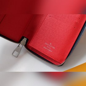 LV Модель M63095 Красный кошелек с вертикальной застежкой-молнией