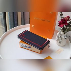 LV Модель M63095 Красный кошелек с вертикальной застежкой-молнией