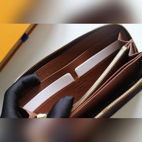 LV Кошелек на молнии, модель N60017 Практичный кожаный кошелек M