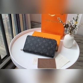 LV Модель N60111 Черный цветок Zippy Organizer кошелек на молнии