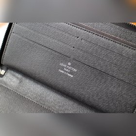 LV Модель N60111 Черный цветок Zippy Organizer кошелек на молнии 