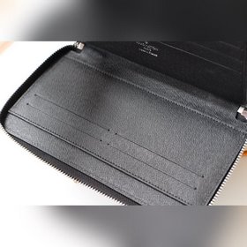 LV Модель N60111 Черный цветок Zippy Organizer кошелек на молнии 