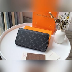 LV Модель N60111 Черный цветок Zippy Organizer кошелек на молнии 