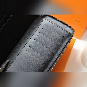 LV Модель N63095 Черный цветок ZIPPY VERTICAL Кошелек Этот вертик