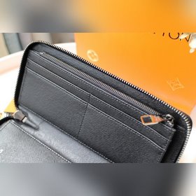 LV Модель N63095 Черный цветок ZIPPY VERTICAL Кошелек Этот вертик