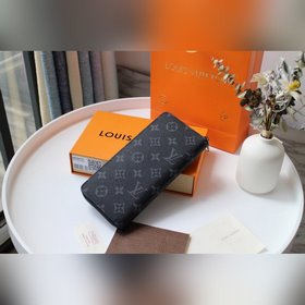 LV Модель N63095 Черный цветок ZIPPY VERTICAL Кошелек Этот вертик