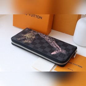 LV Артикул： N64606 Мужской вертикальный кошелек на молнии Изгот