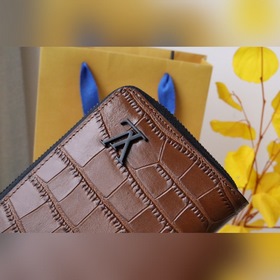 LV Вертикальный кошелек на молнии, сумка-клатч Артикул： M81830 