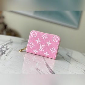 LV Артикул： M81185 Розовый Женская сумка-кошелек на молнииз дени