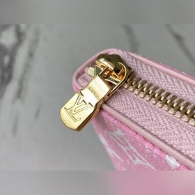 LV Артикул： M81185 Розовый Женская сумка-кошелек на молнииз дени