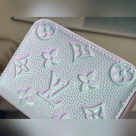 LV Артикул： M81467 Синий кожаный кошелек Серия кошельков Специал