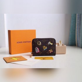 LV Zippy Кошелек Модель M64118 Сердце Кошелек Zippy изготовлен из
