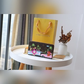 LV Рождественская коллекция Новинка ZIPPY Кошелек на молнии Арт