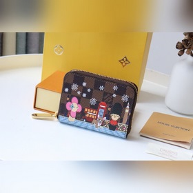 LV Рождественская коллекция Новинка ZIPPY Кошелек на молнии Арт