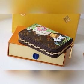 LV Рождественская коллекция Новинка ZIPPY Кошелек на молнии Арт