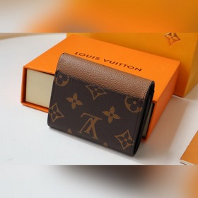 LV Модель： M80725 Желтый цветок Новый кошелек двухцветный Компак