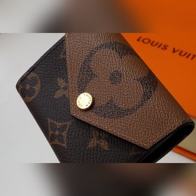 LV Модель： M80725 Желтый цветок Новый кошелек двухцветный Компак