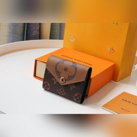 LV Модель： M80725 Желтый цветок Новый кошелек двухцветный Компак