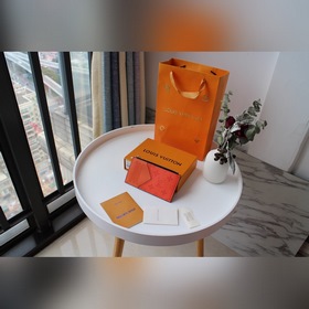 LV Новый кожаный чехол для карт с застежкой-монетодержателем Ар