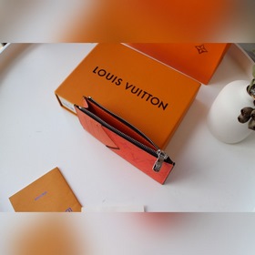LV Новый кожаный чехол для карт с застежкой-монетодержателем Ар