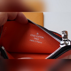 LV Новый кожаный чехол для карт с застежкой-монетодержателем Ар