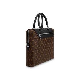 LV Натуральная кожа на отделке Изысканный портфель Подробные хара