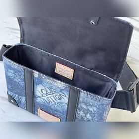 LV Модель： N50061 Синий Осенняя и зимняя коллекция Сумка через п