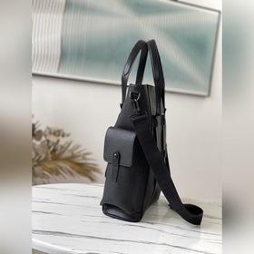LV Артикул： M58493 Кожа с тиснением, черный портфель Новая моде