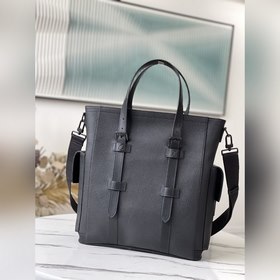 LV Артикул： M58493 Кожа с тиснением, черный портфель Новая моде
