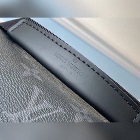 LV Eclipse Monogram холщовая сумка через плечо Тканевая подкладка