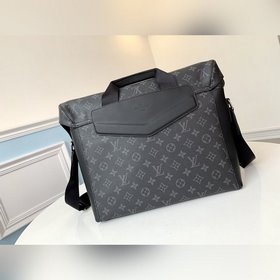 LV Eclipse Monogram холщовая сумка через плечо Тканевая подкладка