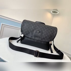 LV Eclipse Monogram холщовая сумка через плечо Тканевая подкладка
