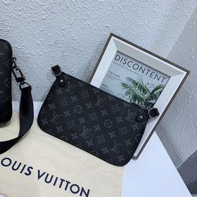 LV Модель M69443 Мужской комплект из трех предметов： сумка через