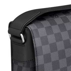 Средняя сумка LV Damier Graphite из парусины с ремнем через плечо