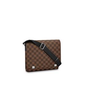 LV Сумка среднего размера из ткани Damier Ebene с ремнем через п