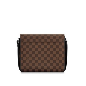 LV Сумка среднего размера из ткани Damier Ebene с ремнем через п