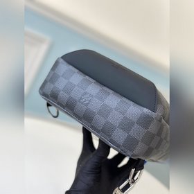 LV Модель： N41719 Blue Grid Avenue Сумка из ткани Damier Graphit