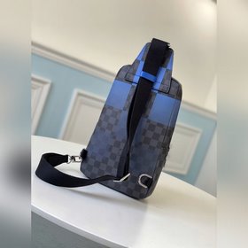 LV Модель： N41719 Blue Grid Avenue Сумка из ткани Damier Graphit
